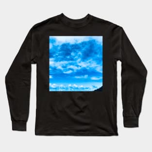 Blue Ocean Clouds Breeze Kahana Bay & Pier Long Sleeve T-Shirt